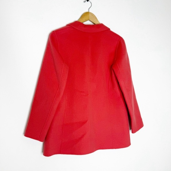 Talbots Petite Wool Blend Boyfriend Sweater Blazer | Coral Pink | Size 6P - Picture 2 of 6